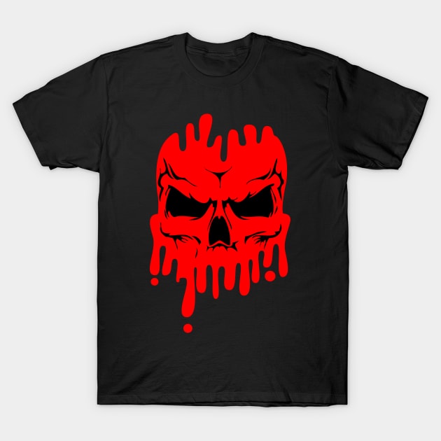 Bloody Skull Design T-Shirt by vpdesigns